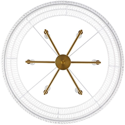 Ellie 6 Light 27.13 inch Modern Brushed Gold Chandelier Ceiling Light